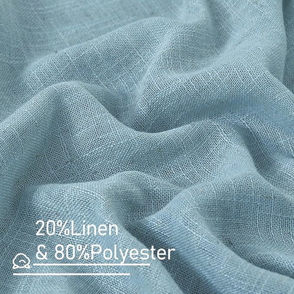 Semi Sheer Linen Curtains for Living Room 84 inch Length 2 Panels | Light - Image 2