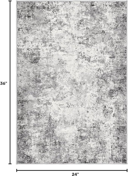 UERMEI 2x3 Entryway Area Rug: Washable Neutral Modern Abstract Small Rug - Image 2