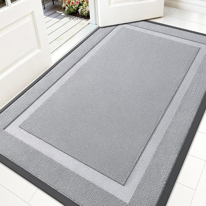 OLANLY Front Door Mat Outside 59x34, All-Season Heavy-Duty Rubber Doormat | by OLANLY