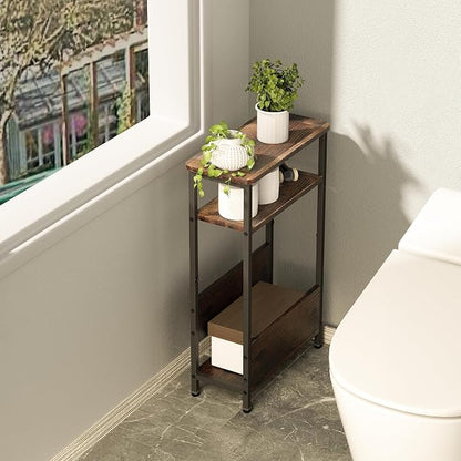 THUMEYE 7.1" Narrow Side Table for Small Spaces, 3 Tier Small End Table - Image 7