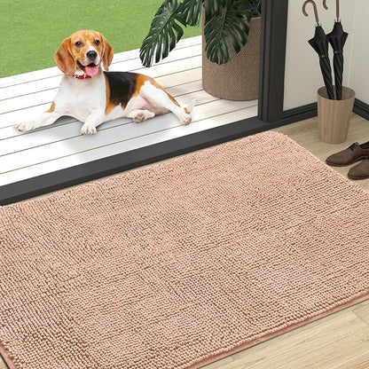 OLANLY Dog Door Mat for Muddy Paws 47x32, Super Absorbent Chenille Mud Mat | by OLANLY