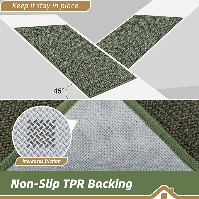 BEQHAUSE Kitchen Rugs and Mats 2PCS Non-Slip, Machine Washable Rugs - Image 4