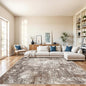 8x10 Washable Living Room Rug – Modern Neutral Abstract Large Area Rug by BYYVOORugsforYourHome