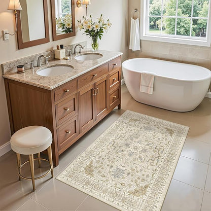 Madane Washable Area Rug 2x3 Small Entryway Rugs Non-Slip, Low Pile Floor Carpet - Image 3