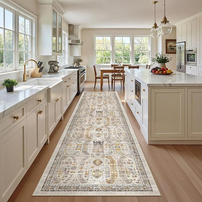 Madane Hallway Runner Rug 2'6''x10' Kitchen Runners Vintage, Low-Pile by Madane