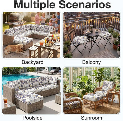 Waterproof Outdoor Cushion Covers, Stretch Patio Slipcovers | UV Resistant - Image 5