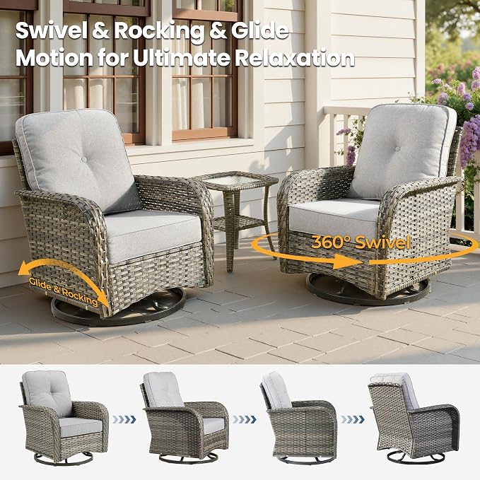 Weaxty Wicker Patio Furniture Set - Image 3