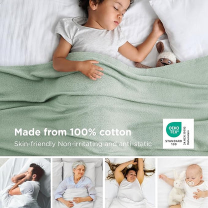 Bedsure GentleSoft 100% Cotton Blanket Twin XL Size - Image 2