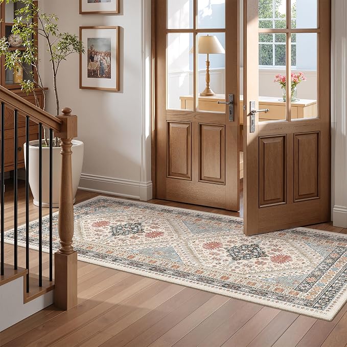2x5 Rug Runner Non-Slip Washable Rugs by Restydon