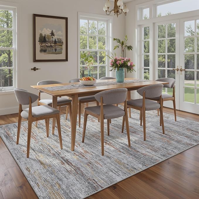 6x9 Area Rugs for Living Room, Non-Slip Modern Abstract Soft Large Washable Rug - Image 7