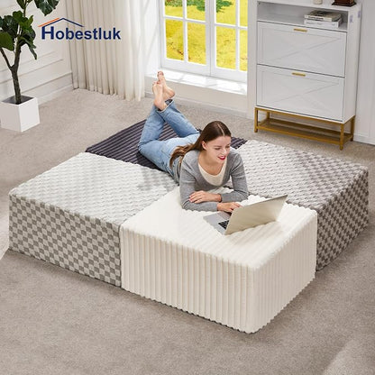 Hobestluk Rectangle Ottoman Memory Foam Footrest - Image 8