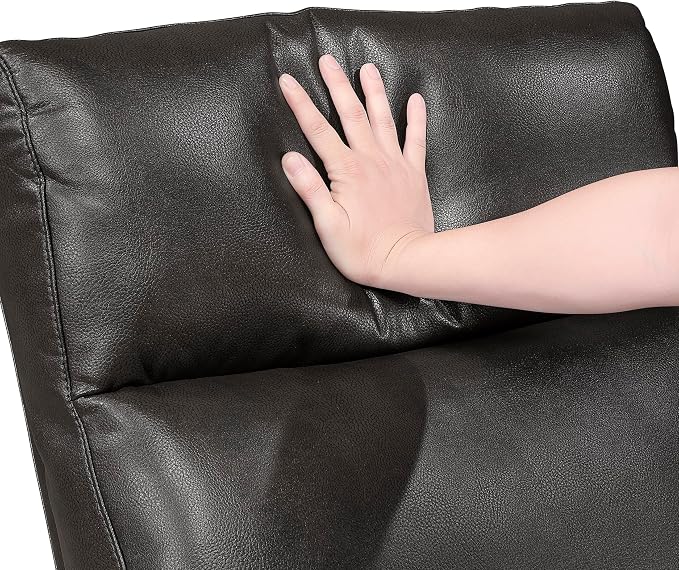 Lexicon Manual Reclining Loveseat, Faux Leather Loveseat Recliner, Wall Hugger - Image 11