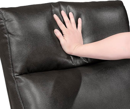 Lexicon Manual Reclining Loveseat, Faux Leather Loveseat Recliner, Wall Hugger - Image 11