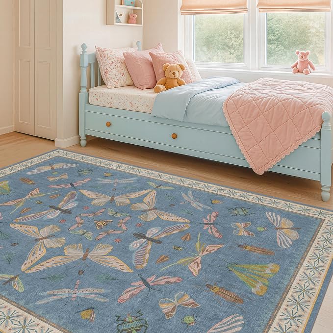 Insect 3x5 Washable Stain Resistant Rugs - Image 3