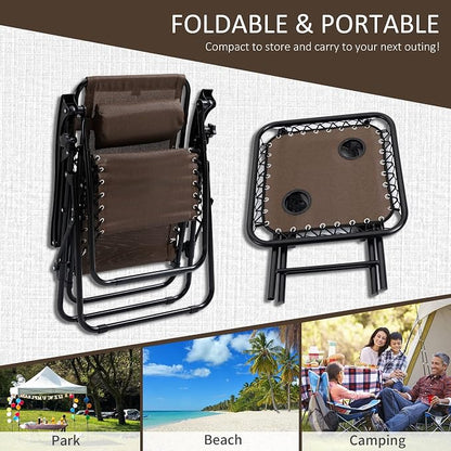 Outsunny Zero Gravity Chair Set - Image 5