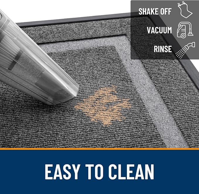 OLANLY Front Door Mat Outside 59x20, All-Season Heavy-Duty Rubber Doormat | - Image 6