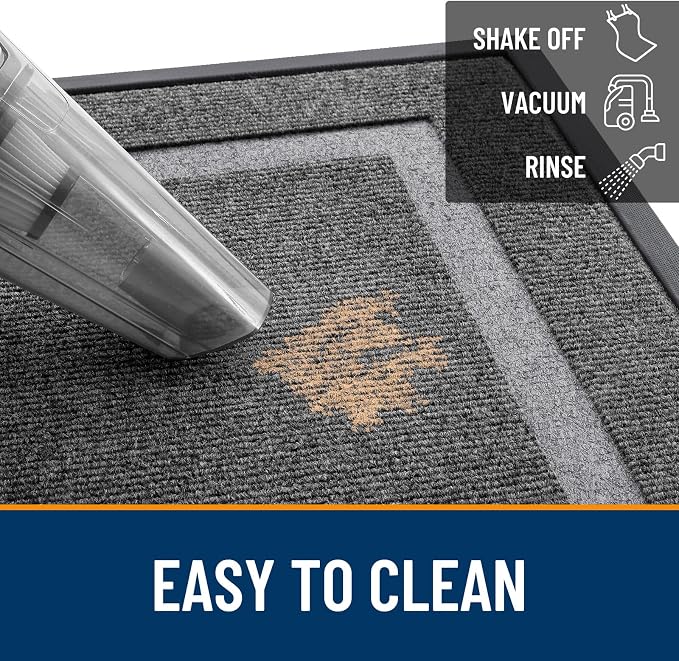 OLANLY Front Door Mat Outside 33x21, All-Season Heavy-Duty Rubber Doormat | - Image 6