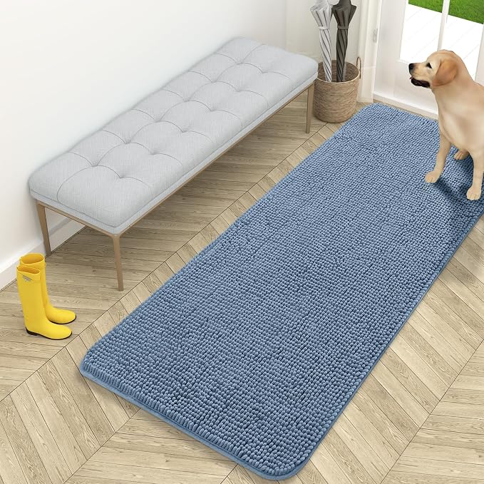 OLANLY Dog Door Mat for Muddy Paws 59x24, Super Absorbent Chenille Mud Mat | by OLANLY