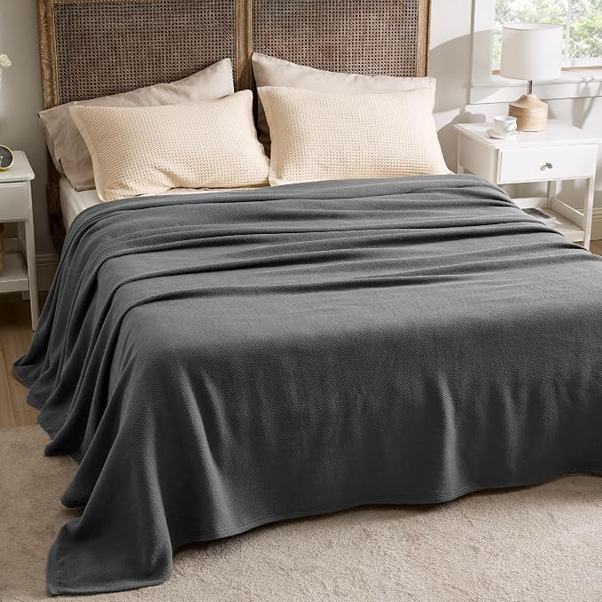 Bedsure GentleSoft 100% Cotton Large Blanket Oversized King - Image 5