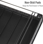Mind Reader Single Serve Coffee Pod Drawer, 36 Pod Capacity, Countertop Organizer, Metal, 12.75" L x 13" W x 3" H, Black
