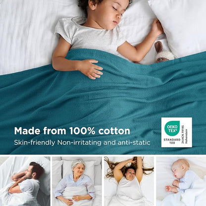 Bedsure GentleSoft 100% Cotton Large Throw Blanket - Image 2
