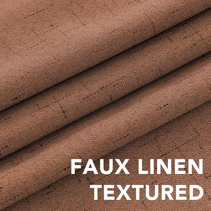 H.VERSAILTEX Linen Blackout Curtains Durable Thick Textured Linen Look 100% - Image 5