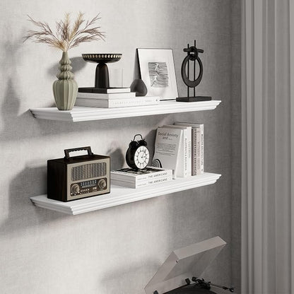 Fun Memories Floating Shelves 36 Inch Long, 9.3 Inch Deep Classic Crown Molding - Image 5
