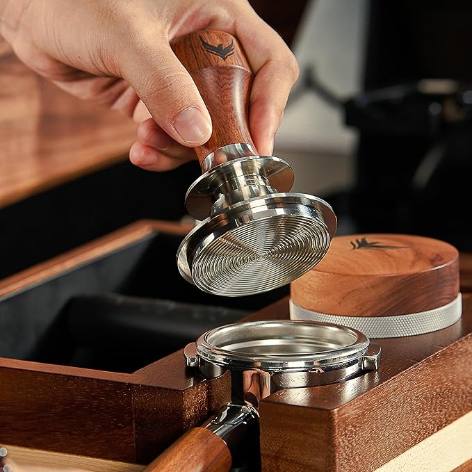 Breville Espresso Machine Accessories Kit 54mm Coffee Tamper Set Includes Distributor, Tamper, WDT Tool, Dosing Funnel, Knock Box, and Puck Screen