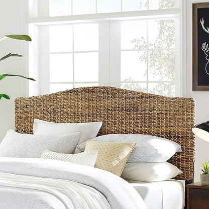 Crosley Furniture Serena Bed, Handwoven Natural Fiber Rattan Headboard and - Image 7