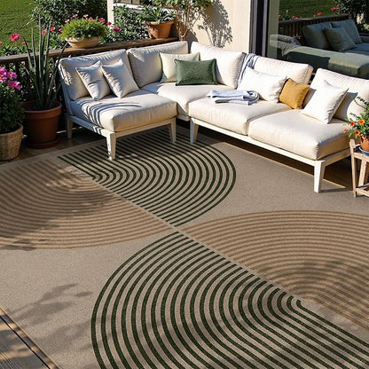 Lahome Modern Rainbow Easy Jute Rug, 6x9 Rug by Lahome