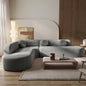 122'' Sectional Curved Sofa Sponge Couch by JJKFurniture-kevinplus