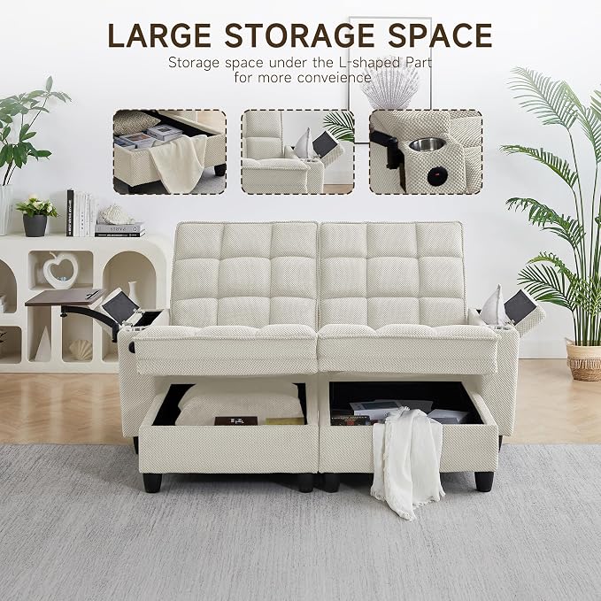 Auvsoce 71" Loveseat Recliner Chair - Image 3