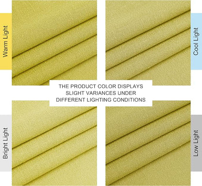 NICETOWN Bright Yellow Linen Curtains 96 inches Long, Grommet Thick Flax Light - Image 8