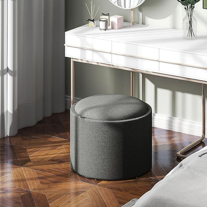 HOMCOM Round Storage Ottoman - Image 8