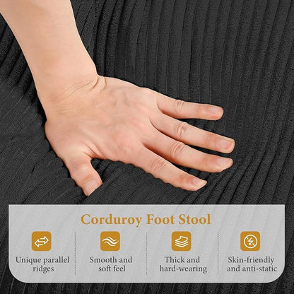 Vesgantti Large Ottoman for Modular Sofa, 29.5" Corduroy Ottoman - Image 3