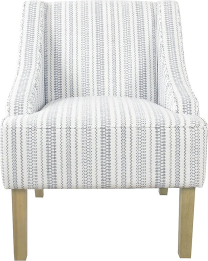 HomePop Swoop Arm Accent Chair, Ivory Stripe - Image 5