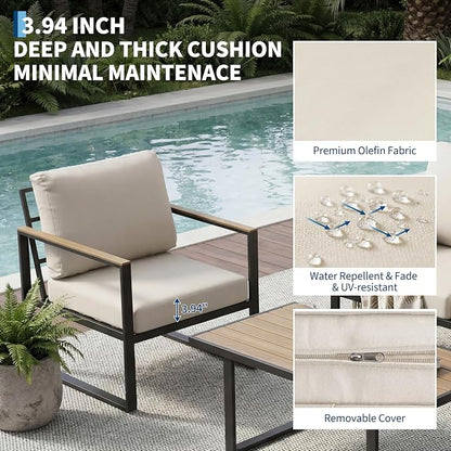 GarveeLife 4 Piece Outdoor Patio Furniture Set - Image 5