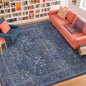 Dark Navy Blue Living Room Rug 5x7 Area Rug by HazoHaus