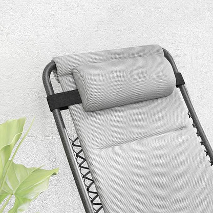Outsunny Zero Gravity Chairs Set of 2, Reclining Folding Zero Gravity Lounge - Image 8