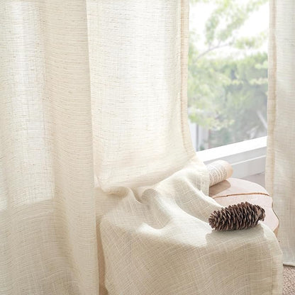 BGment Beige Linen Curtains 84 Inch Length - Image 8