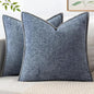 MIULEE Decorative Couch Throw Pillow Covers 20x20 in Dark Grey Blue 2 Pack | by MIULEE