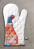 Maison d' Hermine Oven Gloves 100% Cotton Oven Mitt 7" x 13" with Loop Heat Resistant, BBQ, Cooking Gloves, Baking, Grilling, Kitchen, Handling Hot Pans (Pack of 1, Faisan D'Automne)