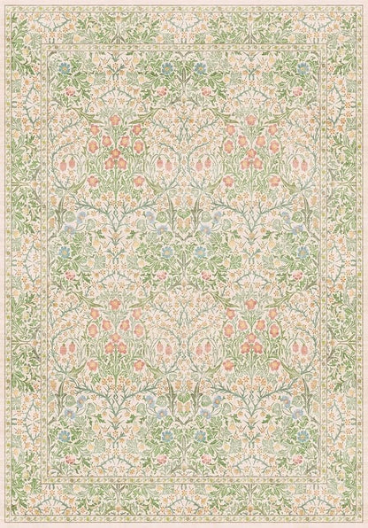 Light Green Bedroom Rug, 7x10 Washable Area Rug Non-Slip - Image 2