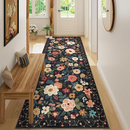 DUKINO 3x8 Kitchen Runner Rug, Washable Rug by DUKINO