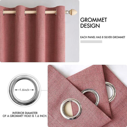 MIULEE 100% Blackout Linen Curtains - Image 4