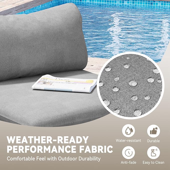 Crestlive Products Outdoor Oversized Loveseat Set, Patio Conversation Sets - Image 6