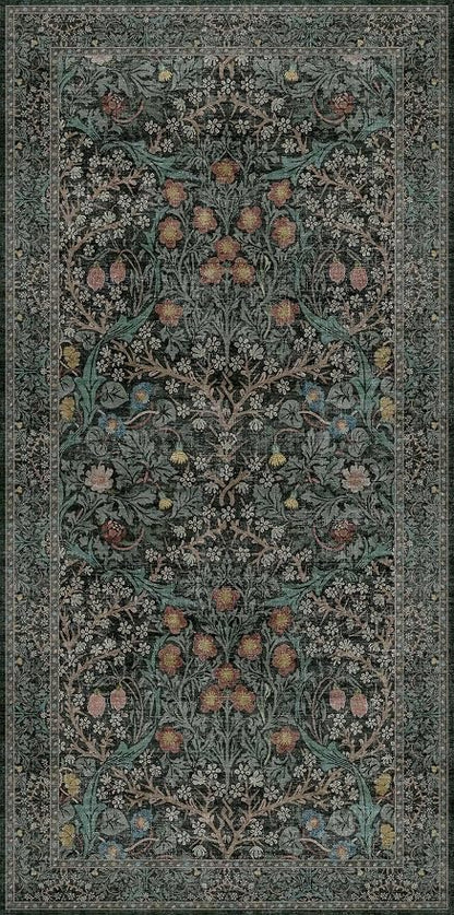 Dark Green Washable 3x6 Runner Rug - Image 8