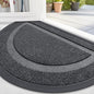 OLANLY Half Circle Front Door Mat Outside 71x47 All-Season Rubber Doormat | Grey by OLANLY