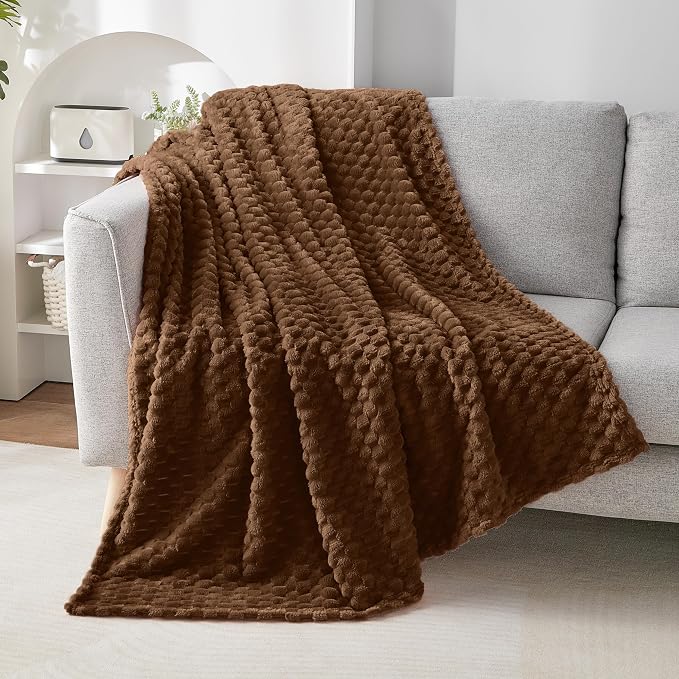 EXQ Home Gentle Soft Fleece Throw Blanket – Cozy Lightweight 3D Imitation - Image 2