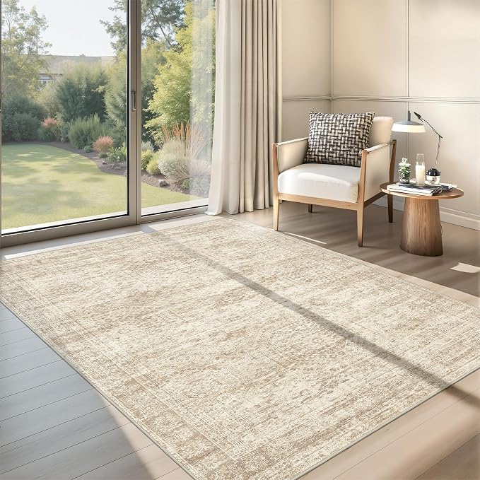 4x6 Area Rug for Entryway, Washable Kitchen Rug, Living Room, Dining Room by Restydon